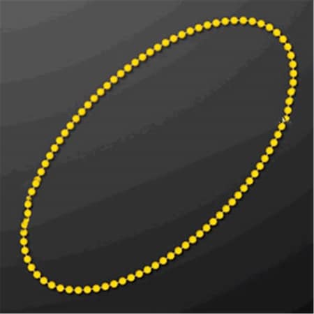 Endless Games Smooth Round Opaque Bead Mardi Gras Necklace, Yellow, 12PK EN3330000